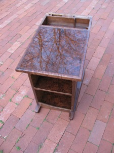 Burl Walnut Veneer End Table