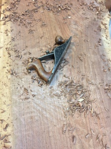 Walnut Slab Reception Desk - In Progress