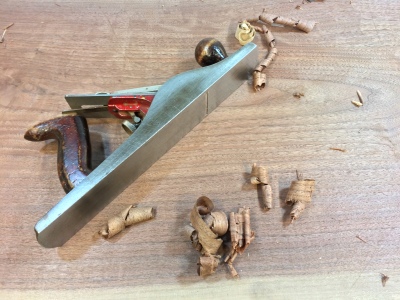 Walnut Slab Reception Desk - In Progress