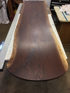 Walnut Slab Reception Desk - In Progress